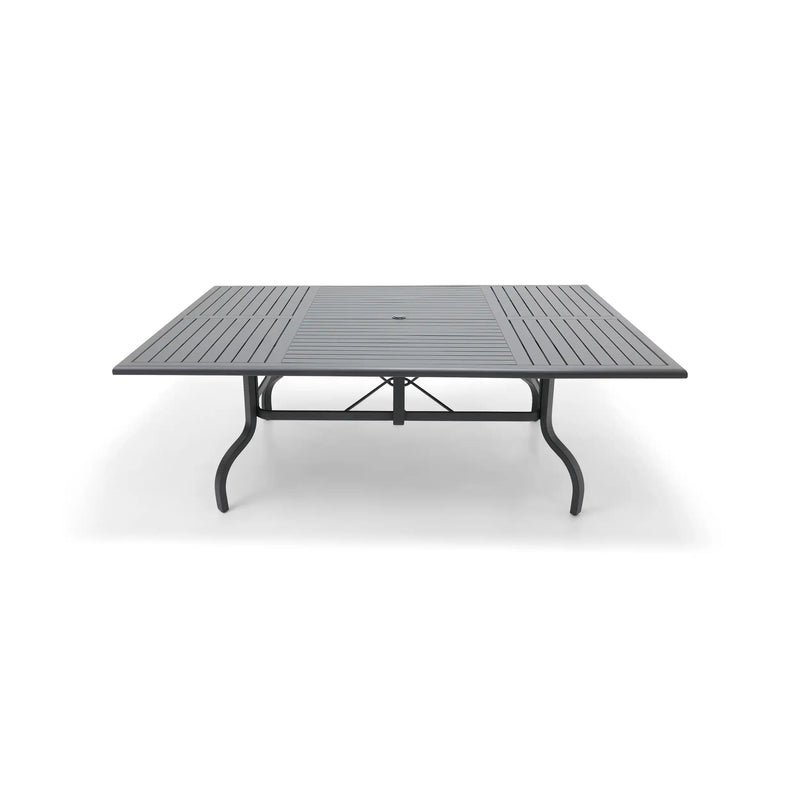 60x84 Inch Rectangle Graphite Farnham Slat Dining Table - The Great Escape