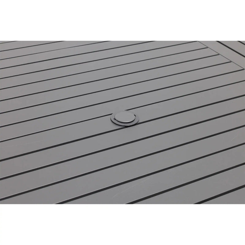 60x84 Inch Rectangle Graphite Farnham Slat Dining Table - The Great Escape