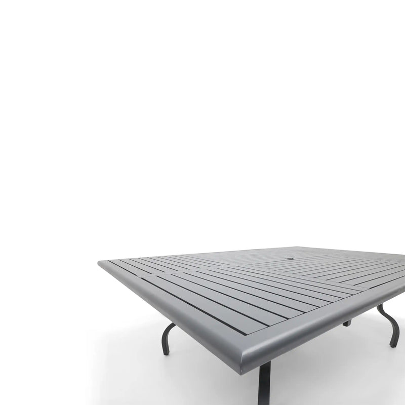 60x84 Inch Rectangle Graphite Farnham Slat Dining Table - The Great Escape