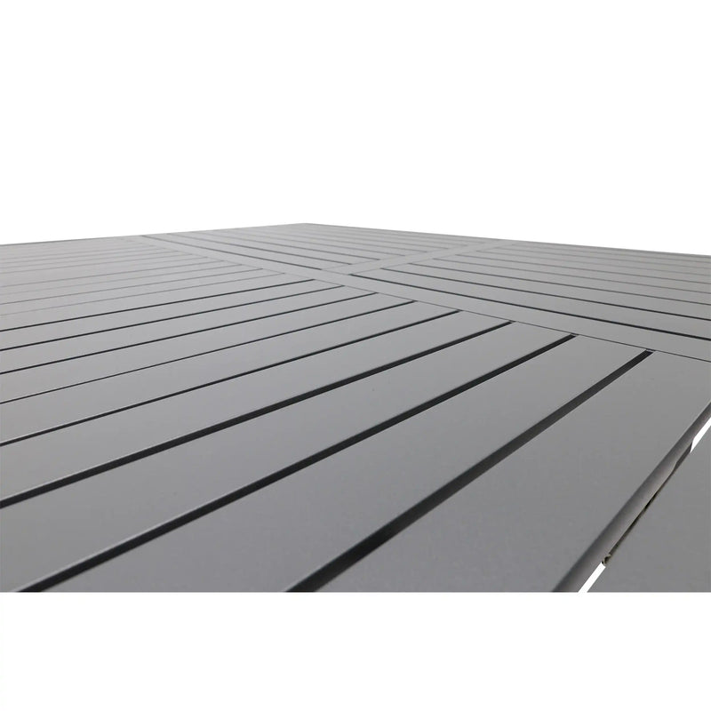 60x84 Inch Rectangle Graphite Farnham Slat Dining Table - The Great Escape