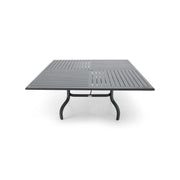 66 Inch Square Graphite Farnham Slat Dining Table - The Great Escape