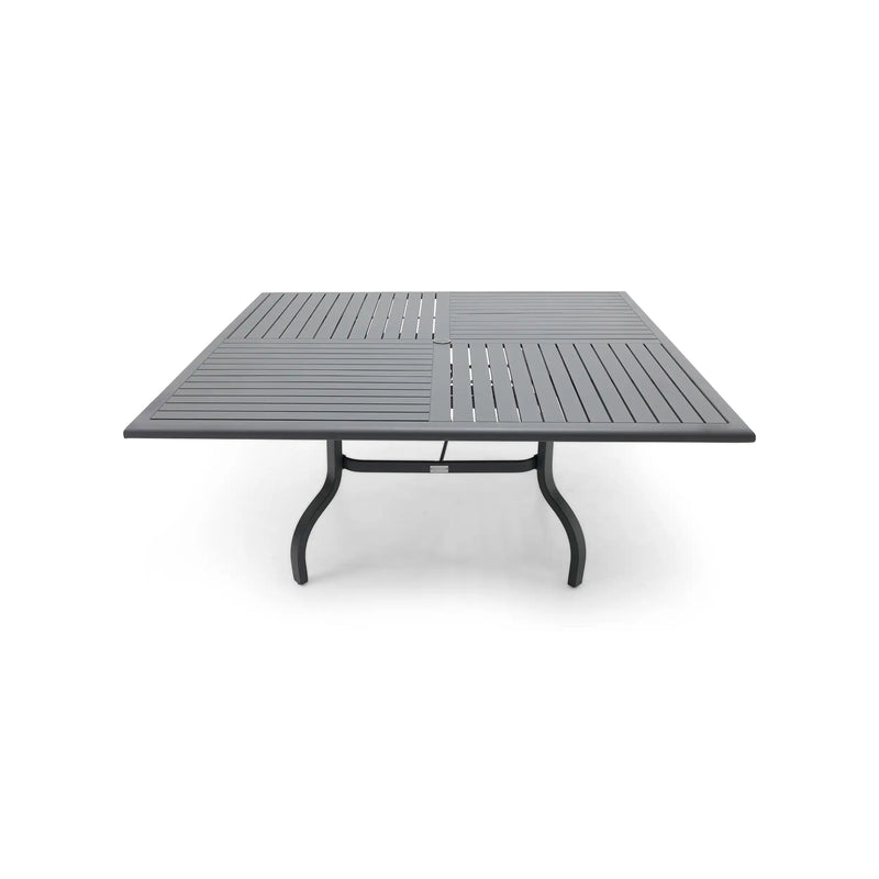 66 Inch Square Graphite Farnham Slat Dining Table - The Great Escape