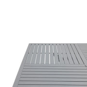 66 Inch Square Graphite Farnham Slat Dining Table - The Great Escape