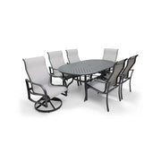 Coastline 7 Piece Graphite Oval Dining Group - The Great Escape