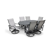 Coastline 7 Piece Graphite Oval Dining Group - The Great Escape