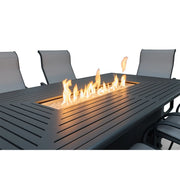 Coastline 7 Piece Graphite Firepit Dining Group - The Great Escape