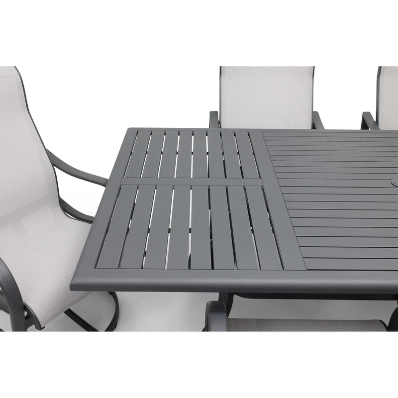 Coastline 7 Piece Graphite Dining Group - The Great Escape