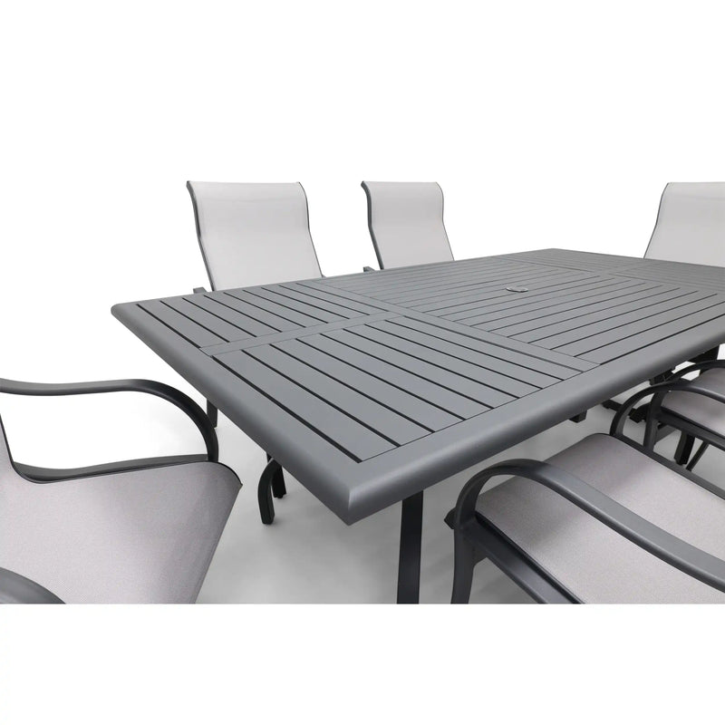 Coastline 7 Piece Graphite Dining Group - The Great Escape