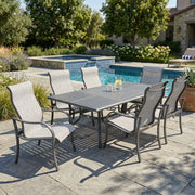 Coastline 7 Piece Graphite Dining Group - The Great Escape