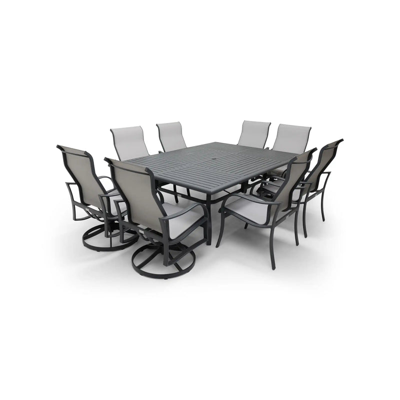 Coastline 9 Piece Graphite Dining Group - The Great Escape