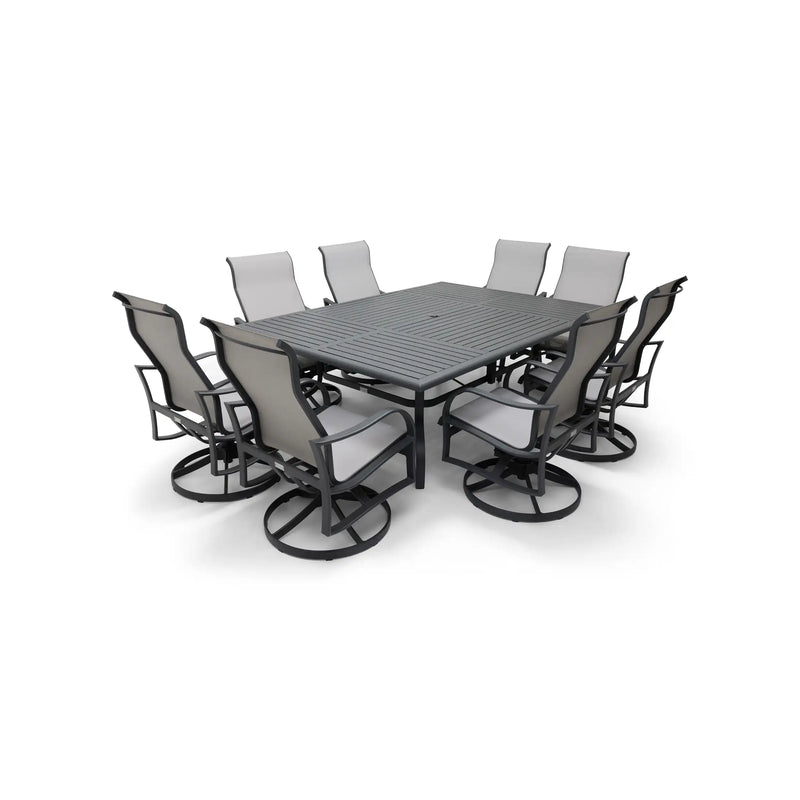 Coastline 9 Piece Graphite Dining Group - The Great Escape