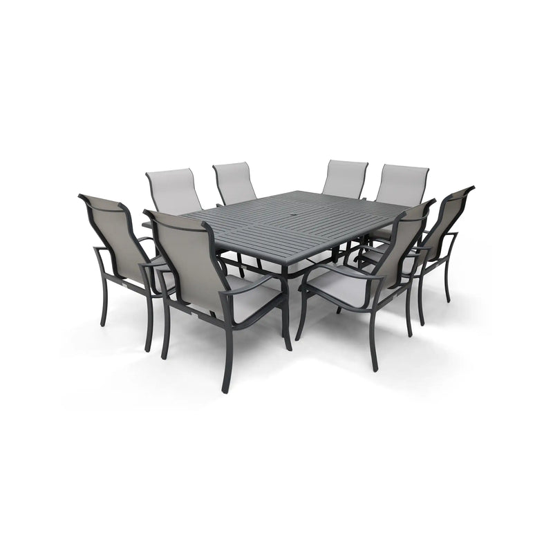 Coastline 9 Piece Graphite Dining Group - The Great Escape