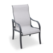 Coastline Graphite High Back Sling Dining Chair - The Great Escape