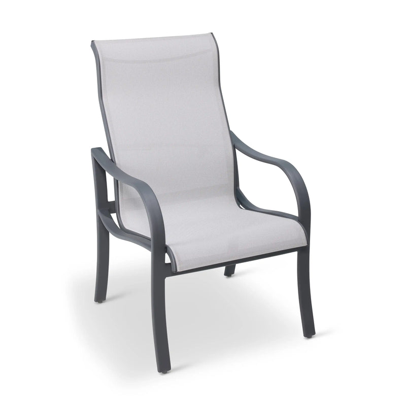 Coastline Graphite High Back Sling Dining Chair - The Great Escape