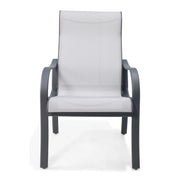 Coastline Graphite High Back Sling Dining Chair - The Great Escape