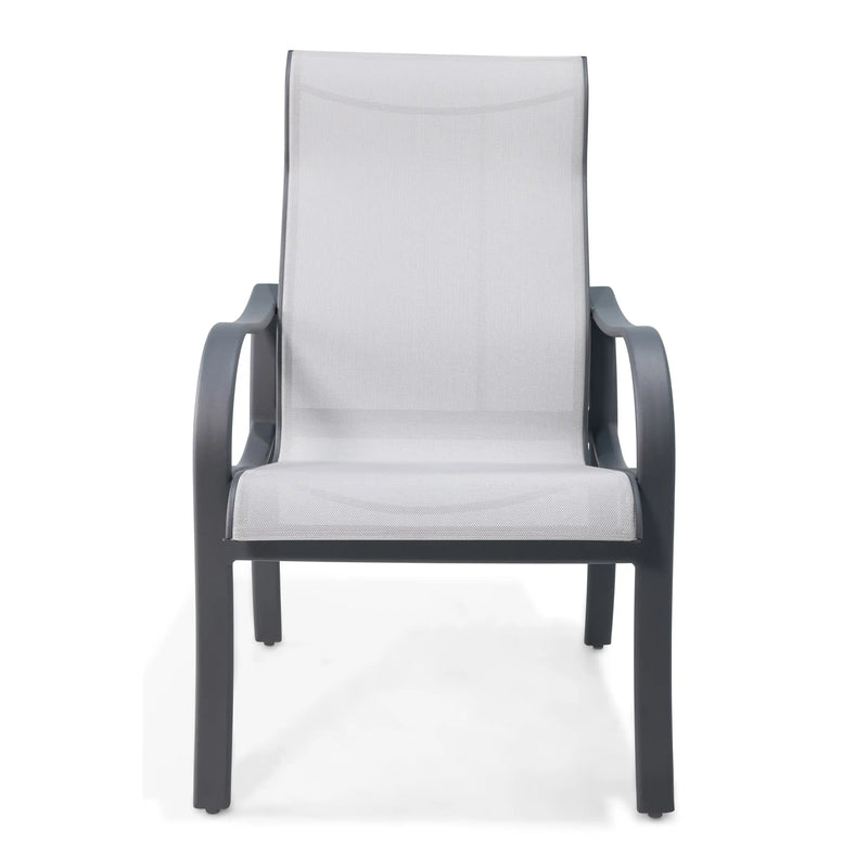 Coastline Graphite High Back Sling Dining Chair - The Great Escape