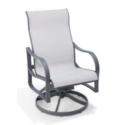 Coastline Graphite High Back Sling Swivel Rocker - The Great Escape