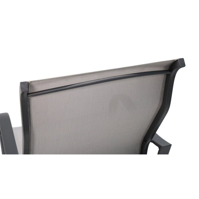 Coastline Graphite High Back Sling Swivel Rocker - The Great Escape