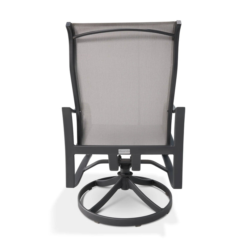 Coastline Graphite High Back Sling Swivel Rocker - The Great Escape