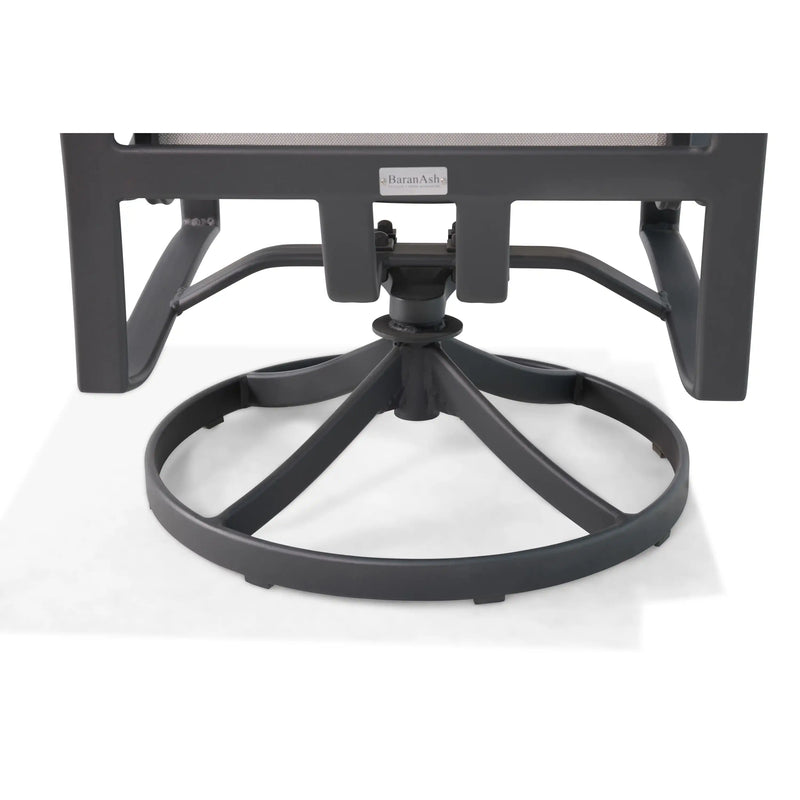 Coastline Graphite High Back Sling Swivel Rocker - The Great Escape