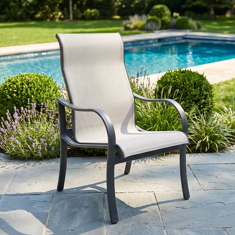 Coastline Sling Dining Chair - Graphite - The Great Escape