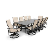 Coastline 11 Piece Scoria Dining Group W/ 44"x112" Rect. Table - The Great Escape