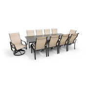 Coastline 11 Piece Scoria Dining Group W/ 44"x112" Rect. Table - The Great Escape