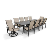 Coastline 11 Piece Scoria Dining Group W/ 44"x112" Rect. Table - The Great Escape