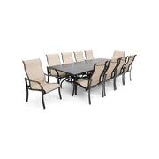 Coastline 11 Piece Scoria Dining Group W/ 44"x112" Rect. Table - The Great Escape