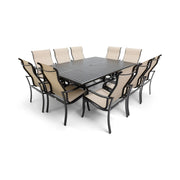 Coastline 11 Piece Scoria Dining Group W/ 60"x84" Rect. Table - The Great Escape
