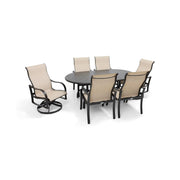 Coastline 7 Piece Scoria Oval Dining Group - The Great Escape