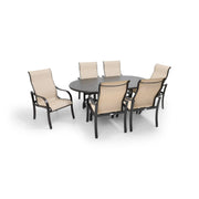 Coastline 7 Piece Scoria Oval Dining Group - The Great Escape