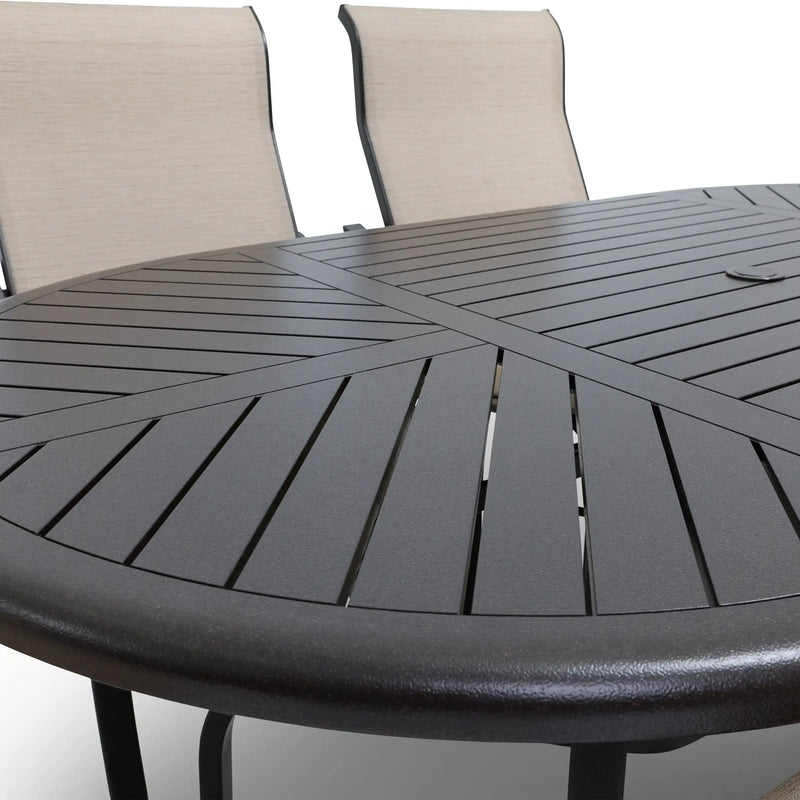Coastline 7 Piece Scoria Oval Dining Group - The Great Escape