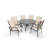 Coastline 7 Piece Scoria Round Dining Group - The Great Escape