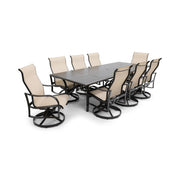 Coastline 9 Piece Scoria Dining Group W/ 44"x112" Rect. Table - The Great Escape
