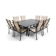 Coastline 9 Piece Scoria Dining Group W/ 60"x84" Rect. Table - The Great Escape