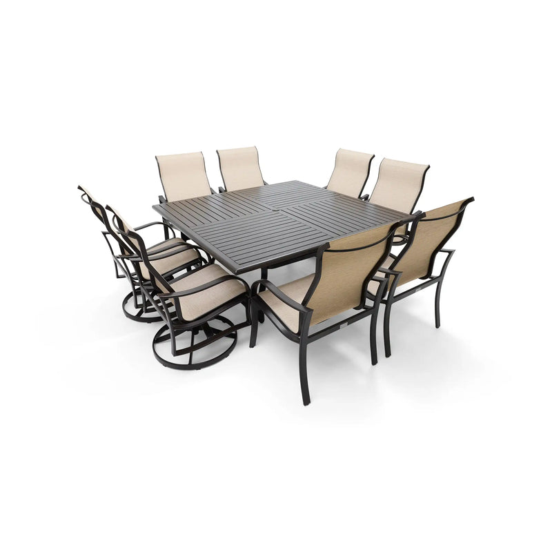 Coastline 9 Piece Scoria Square Dining Group - The Great Escape