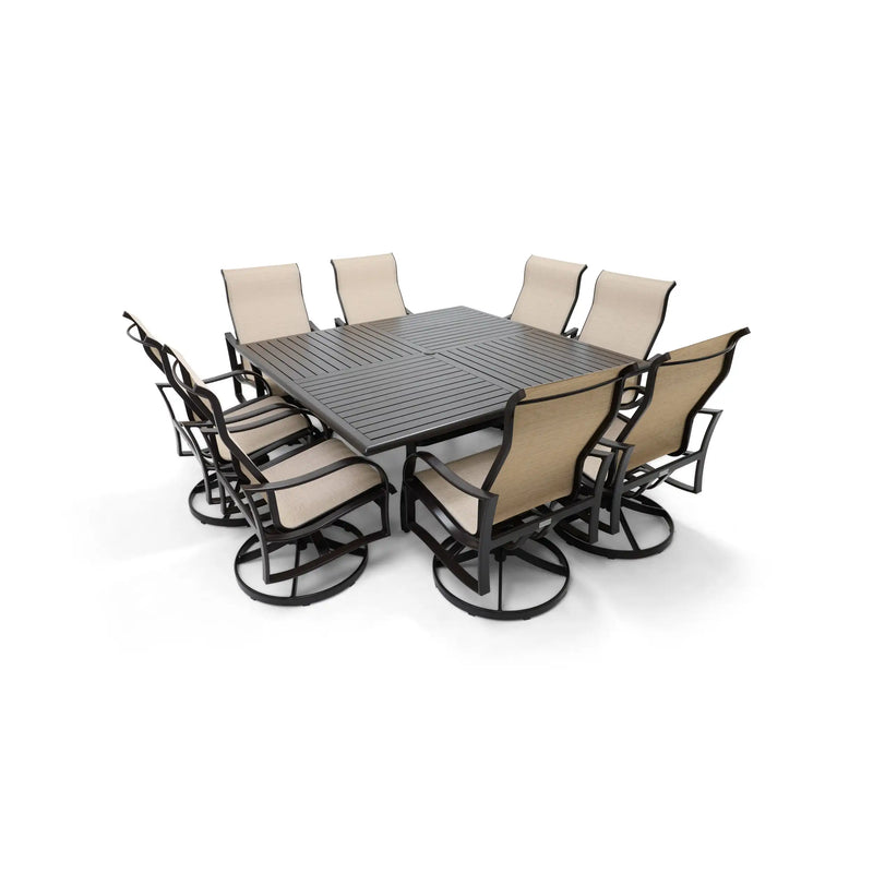 Coastline 9 Piece Scoria Square Dining Group - The Great Escape