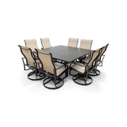 Coastline 9 Piece Scoria Square Dining Group - The Great Escape