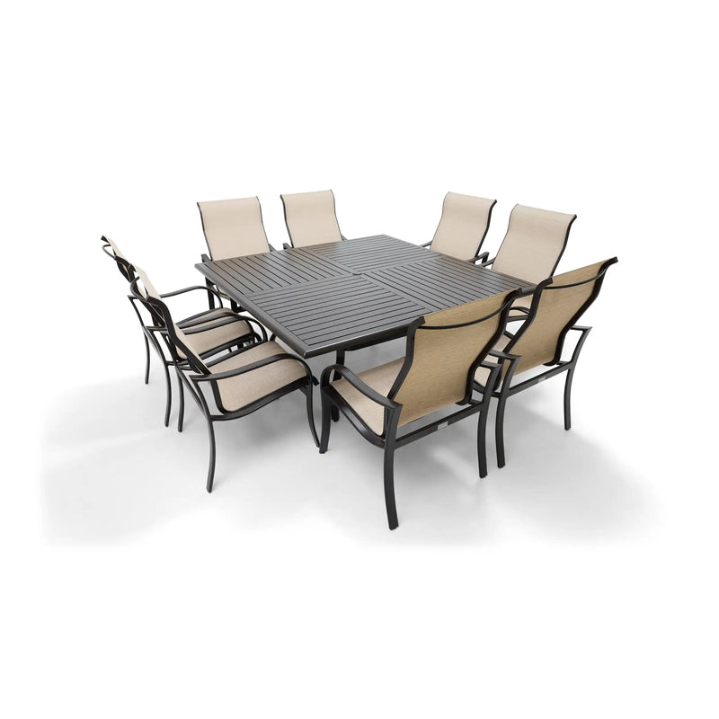 Coastline 9 Piece Scoria Square Dining Group - The Great Escape