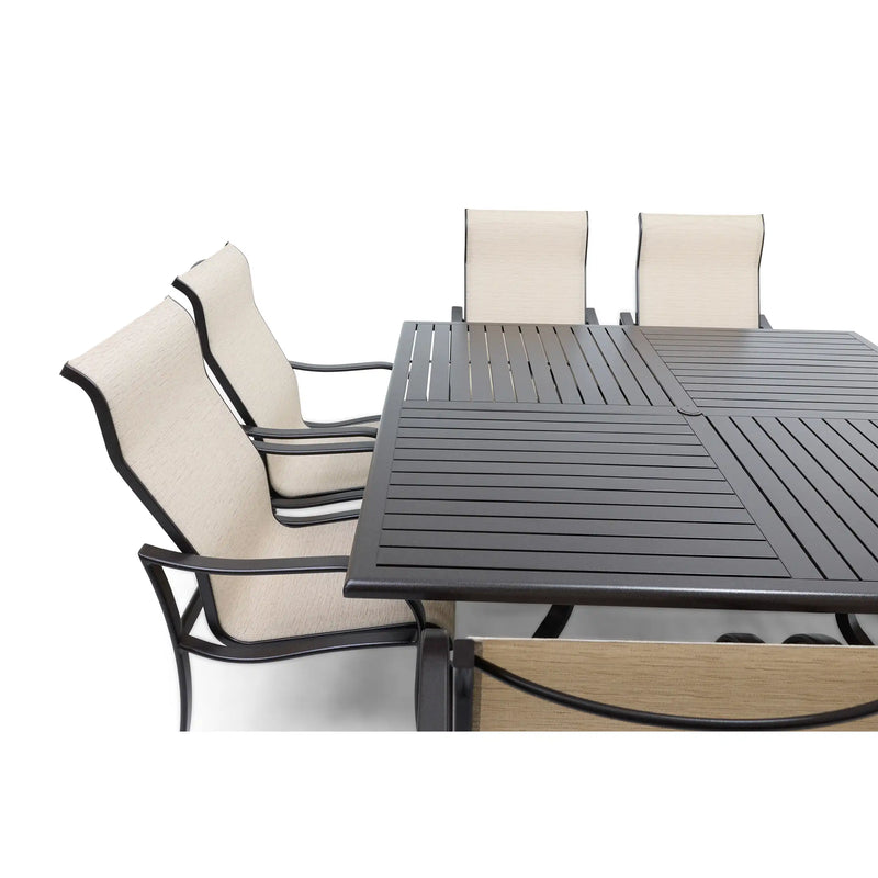 Coastline 9 Piece Scoria Square Dining Group - The Great Escape