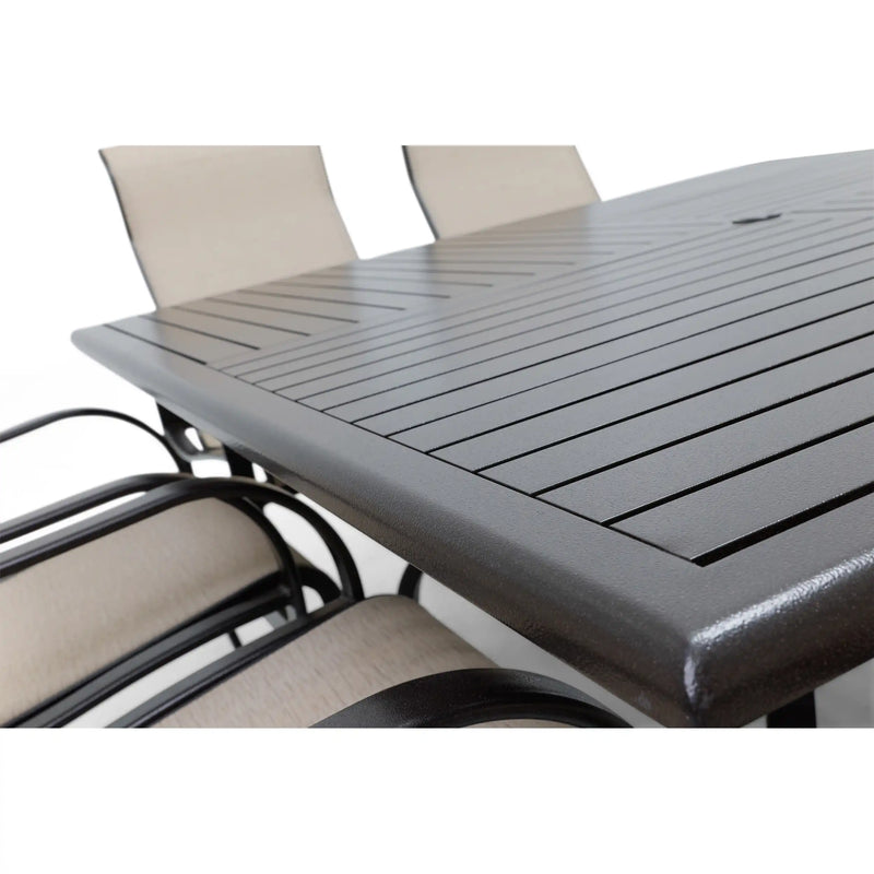 Coastline 9 Piece Scoria Square Dining Group - The Great Escape