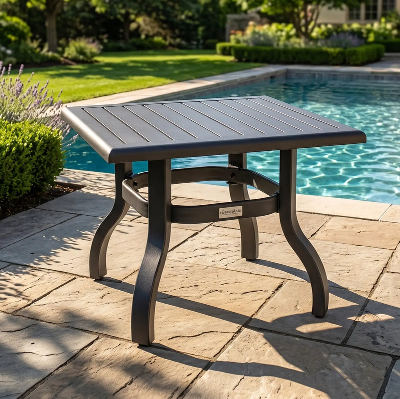 23" Graphite Square Side Table - The Great Escape