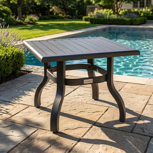 23" Graphite Square Side Table - The Great Escape