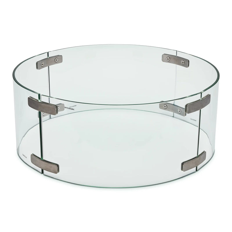 20" Round Baran Ash Glass Wind Guard - The Great Escape