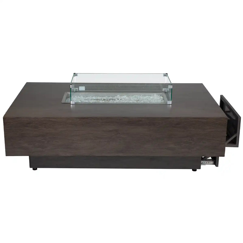 36"x58" Fossil Twig Fire Table W/ Lid - The Great Escape