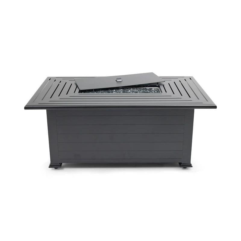 36"x58" Farnham Black Fire Table W/ Lid - The Great Escape