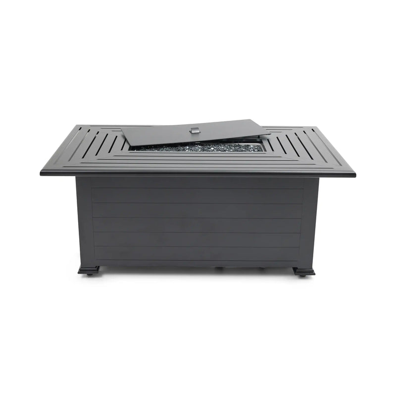 36"x58" Farnham Black Fire Table W/ Lid - The Great Escape