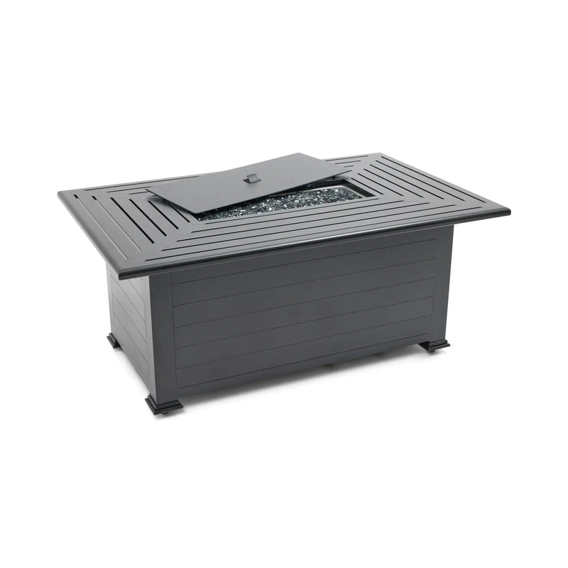 36"x58" Farnham Black Fire Table W/ Lid - The Great Escape