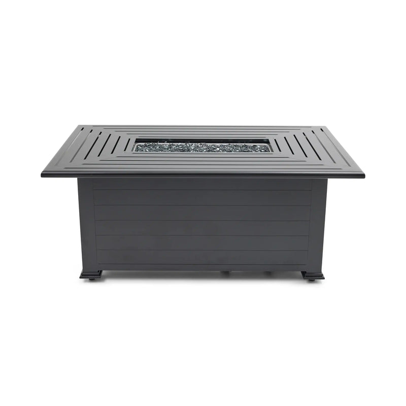 36"x58" Farnham Black Fire Table W/ Lid - The Great Escape